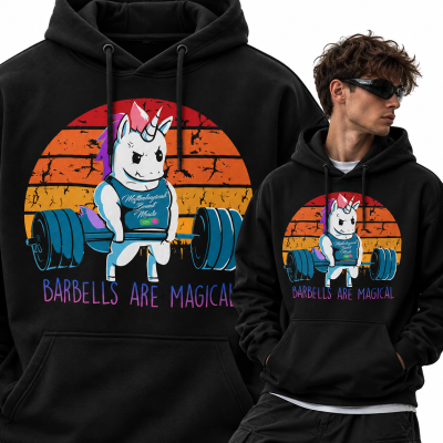 BLUZA Z KAPTUREM NA SIŁOWNIĘ  UNICORNSQUATTING